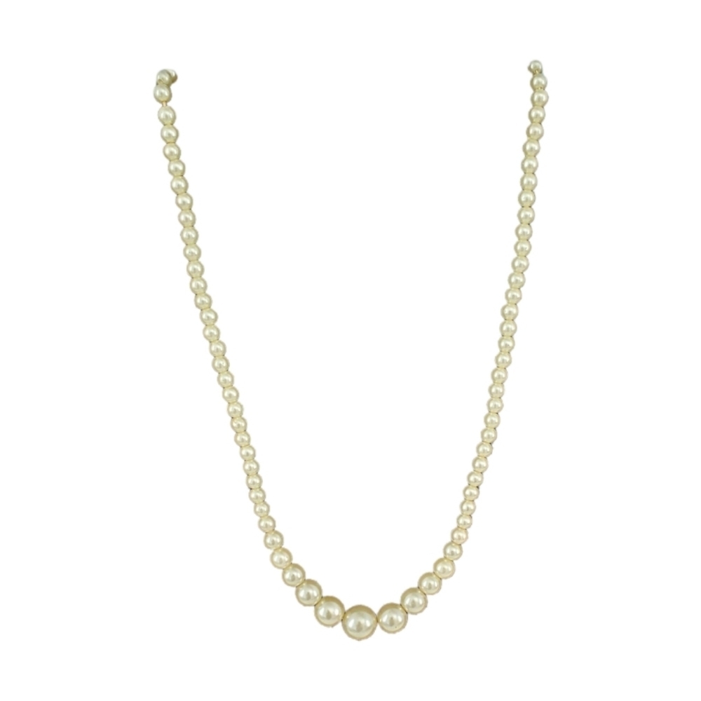 Vintage Strand of Hand Stung Faux Pearls 14"